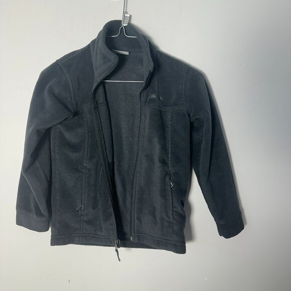EUC Kids Child Columbia Fleece Jacket XS Black  Extra Small - Picture 1 of 4
